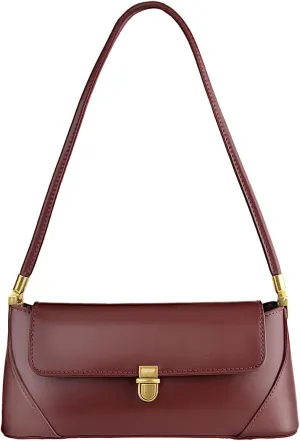 Women Shoulder Bags Vintage Leather Handbag Fashion Classic Small Purse Clutch Hobo Purse Retro Buckle Closure