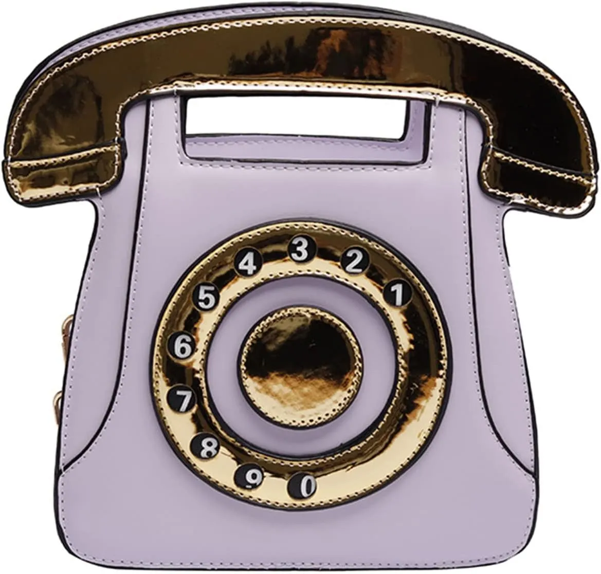 Women Telephone Shaped Handbag and Purses Retro Phone Top-Handle Shoulder Bags