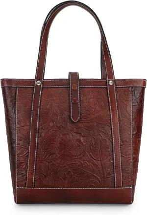 Women Tote Bags Leather Shoulder Purse Ladies Large Capacity Top Handle Handbags Vintage Embossing Pattern