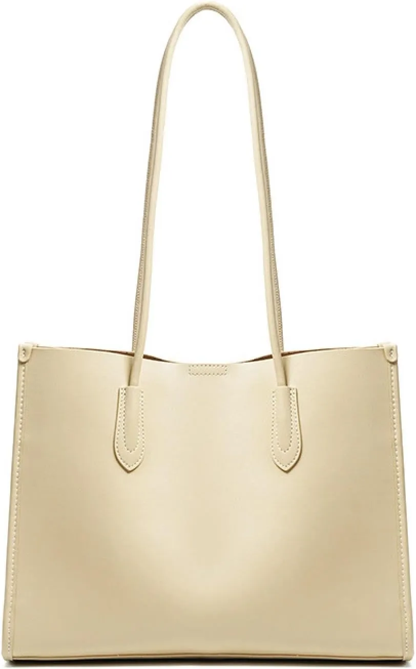 Women's Genuine Leather Tote Bag - Stylish Casual Shoulder Bag Clutch Handbag for Shopping, Work, and Travel