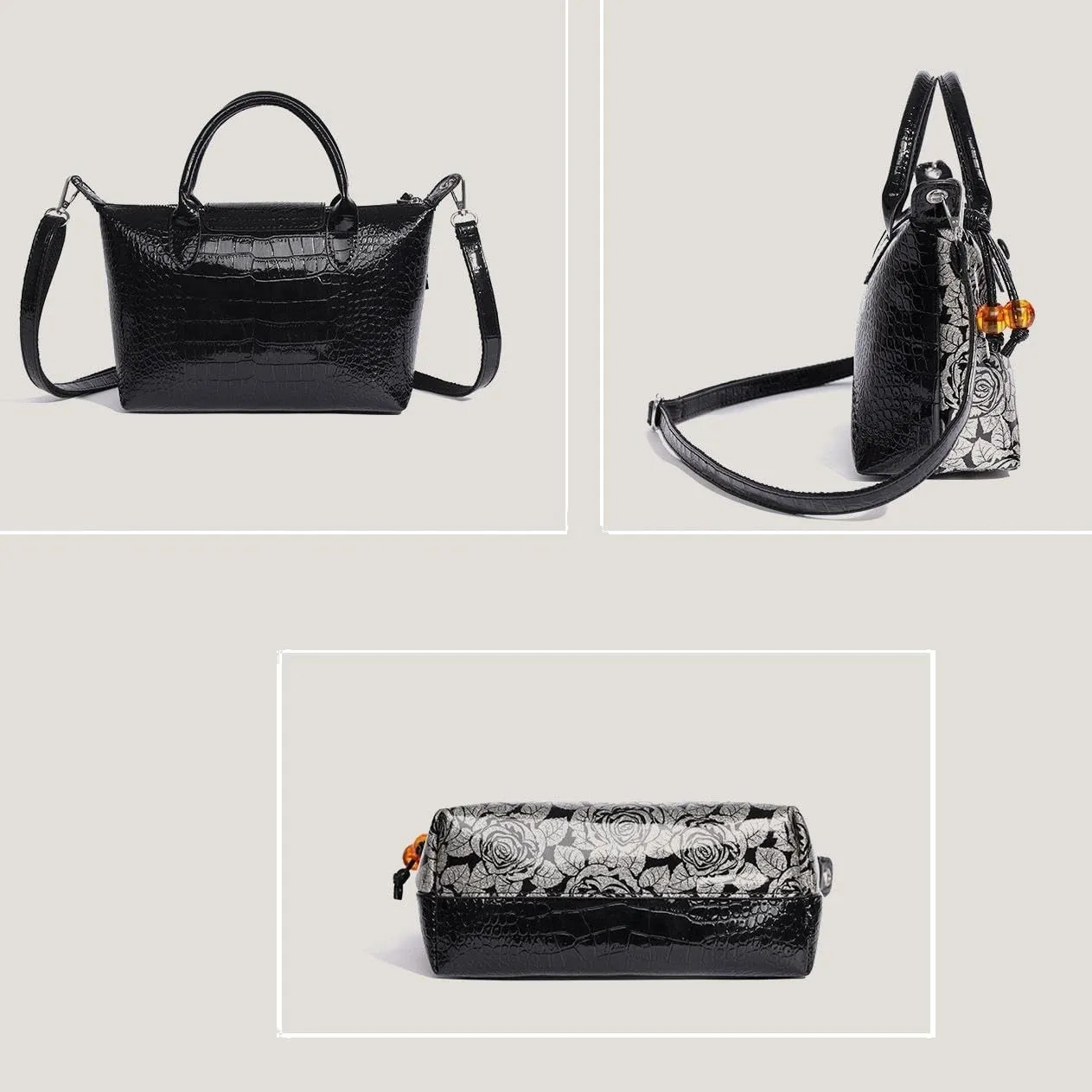 Women's Square Handbags Pattern Shoulder Bags Commuting Crossbody Bag Zipper Purses