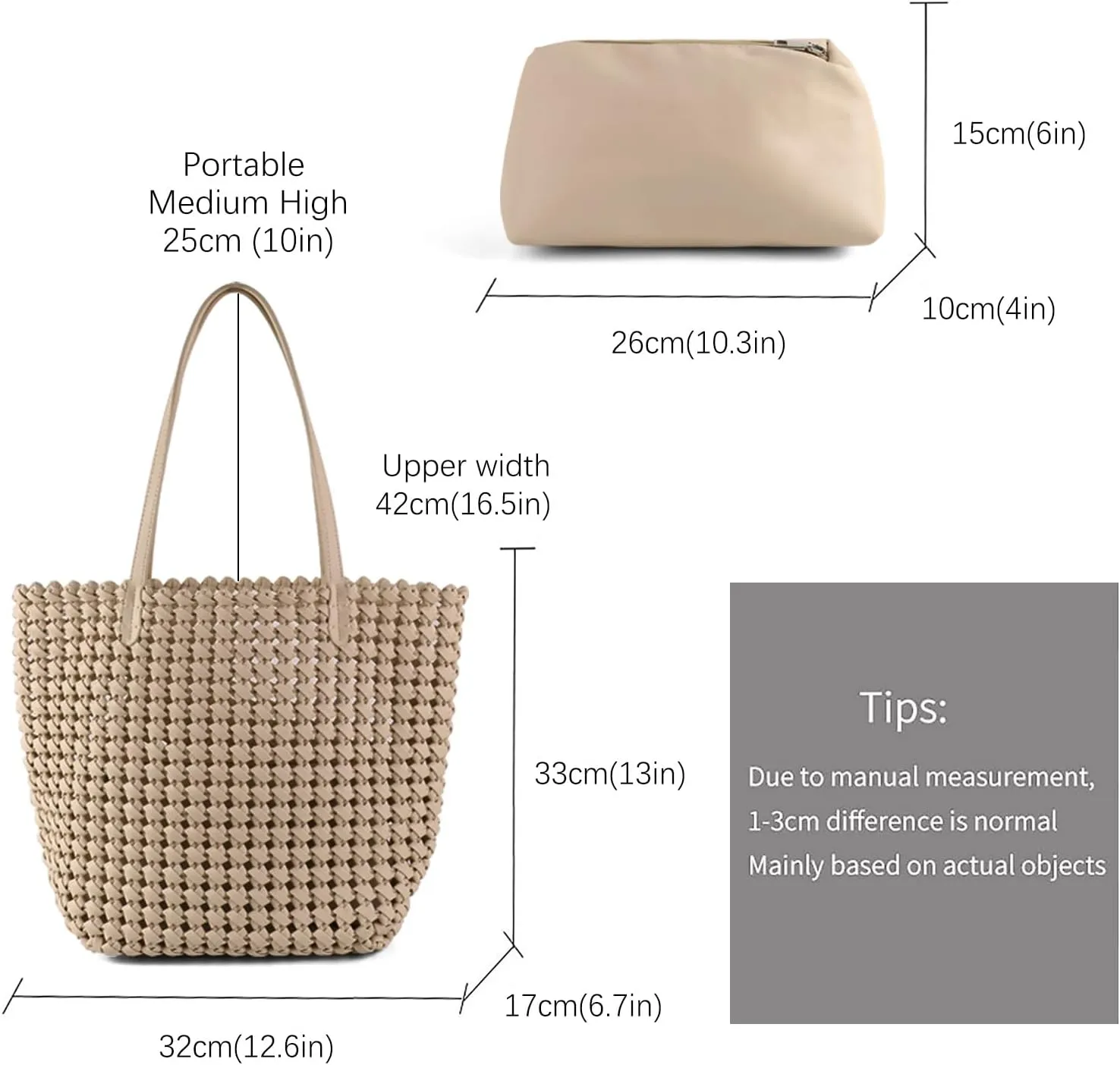 Woven Bag for Women Vegan Leather Tote Bag Large Summer Beach Travel Handbag and Clutch Retro Handmade Shoulder Bag