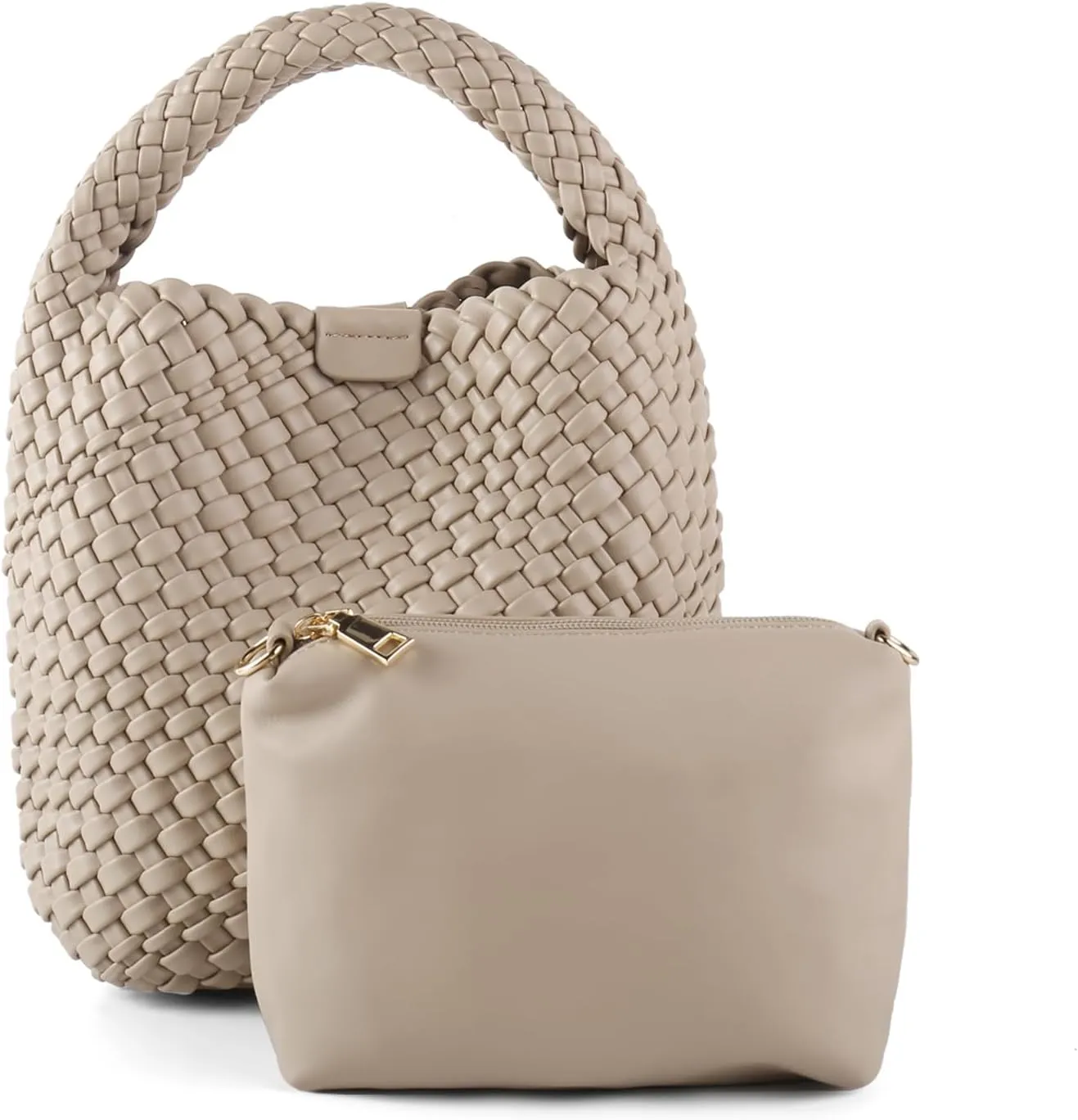 Woven Bag for Women Vegan Leather Tote Bag Travel Handbag and Purse Retro Handmade Trending Hobo Bag