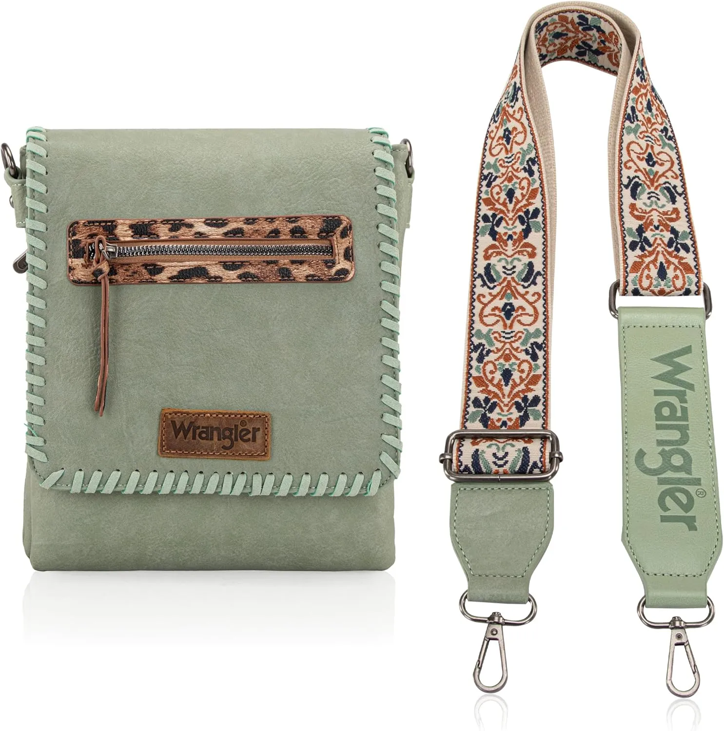 Wrangler Crossbody Bags for Women Vintage Hand Woven Shoulder Purse