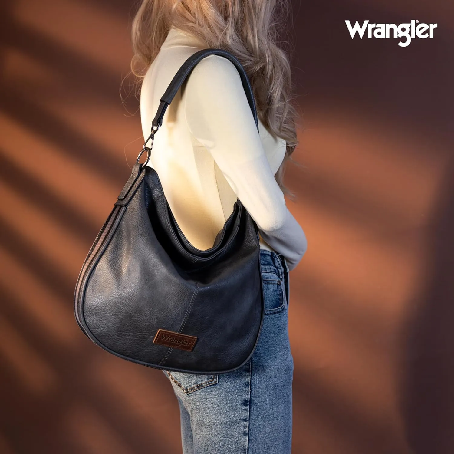 Wrangler Hobo Bags Large Crossbody Bag for Women Shoulder Purse Handbags with Adjustable Strap