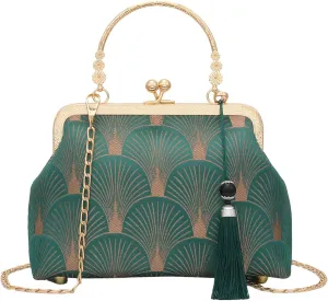 YeBon Retro Shoulder Chain Messenger Clutch Chinese Style Embroidered Jacquard Women's Evening Bags