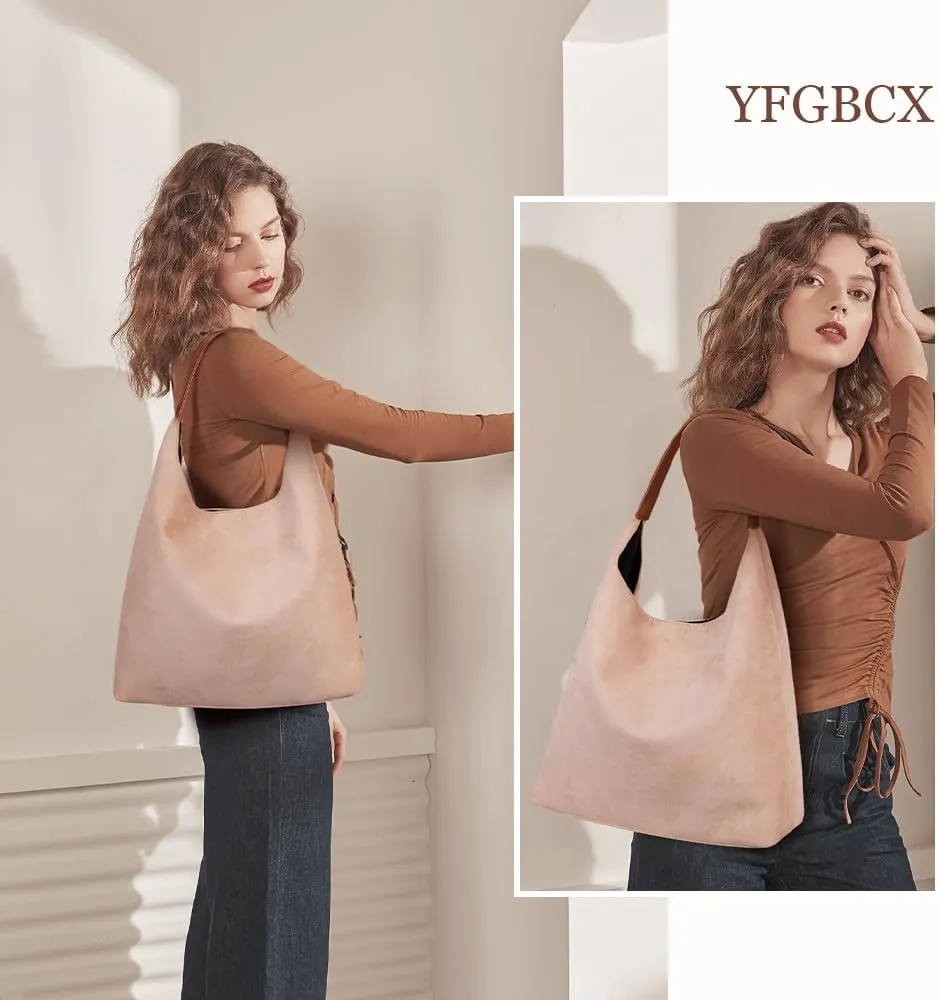 YFGBCX Tote Bags for Women Work Bags Suede Slouchy Bag Hobo Handbag Office Tote Handbag