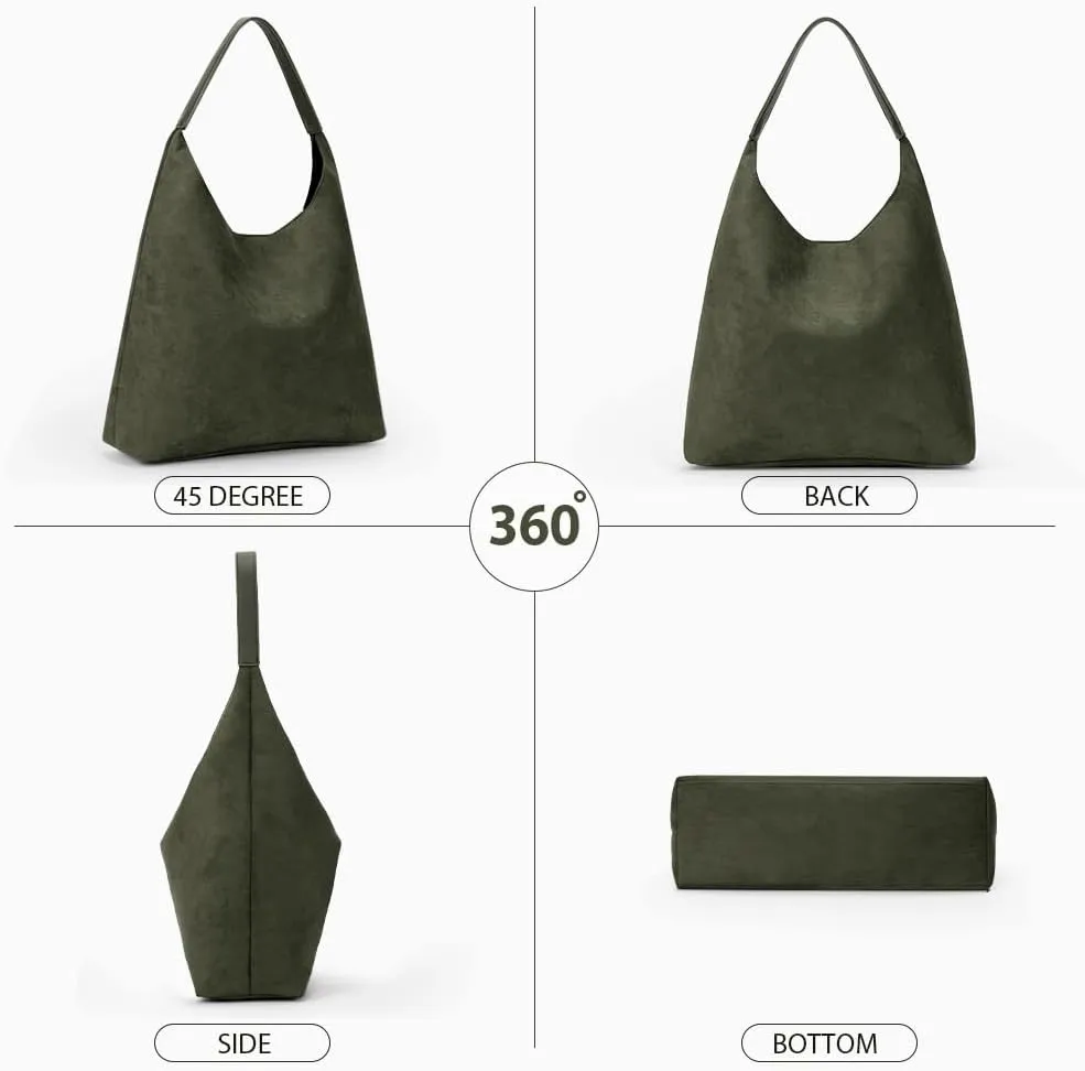 YFGBCX Tote Bags for Women Work Bags Suede Slouchy Bag Hobo Handbag Office Tote Handbag