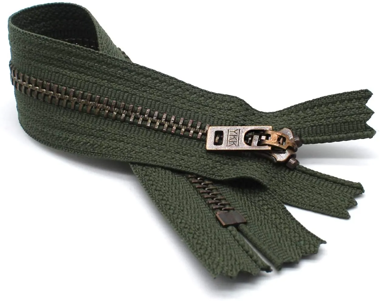 YKK #4.5 Antique Brass Jeans Zippers - Stock Colors