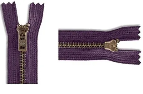 YKK #4.5 Antique Brass Jeans Zippers - Stock Colors