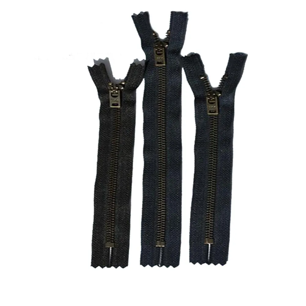 YKK #4.5 Antique Brass Jeans Zippers - Stock Colors