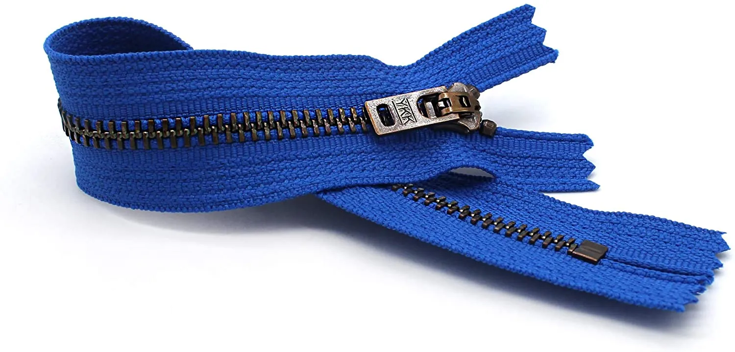 YKK #4.5 Antique Brass Jeans Zippers - Stock Colors