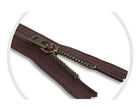 YKK #4.5 Antique Brass Jeans Zippers - Stock Colors