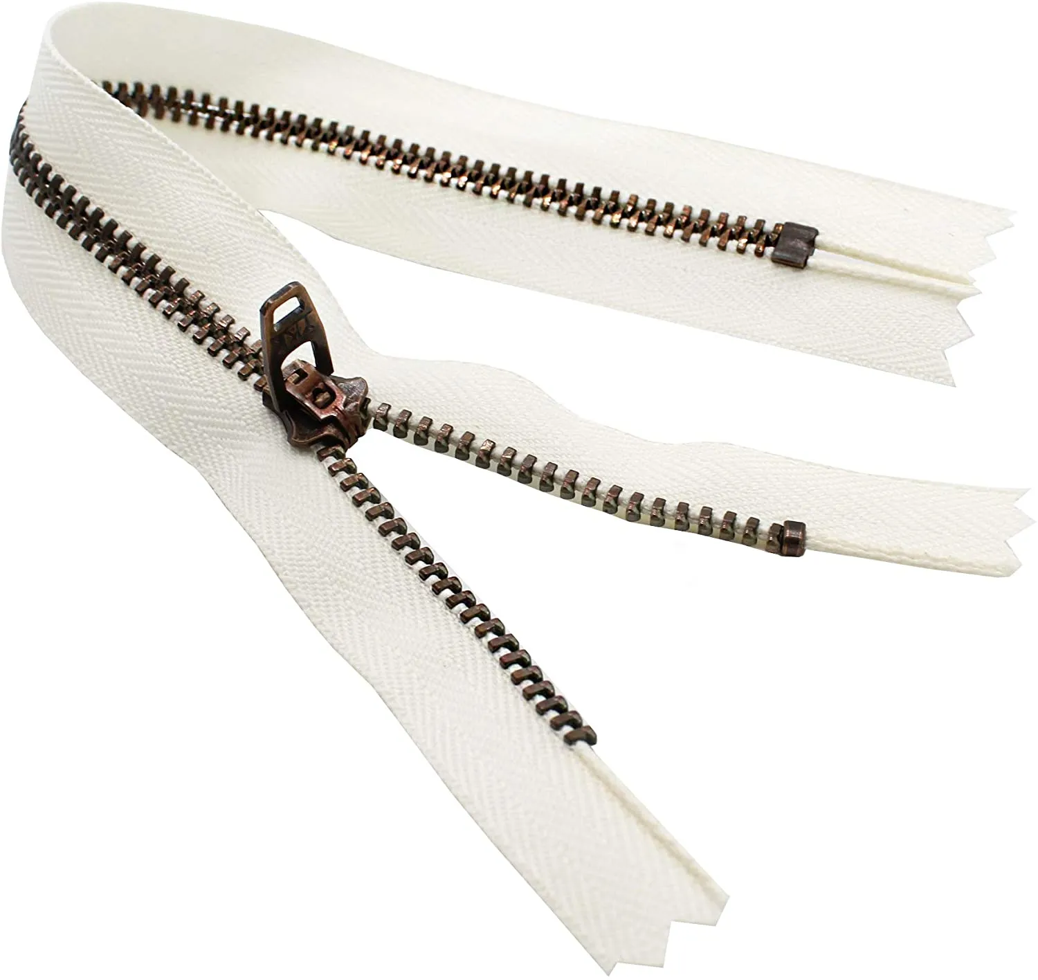 YKK #4.5 Antique Brass Jeans Zippers - Stock Colors