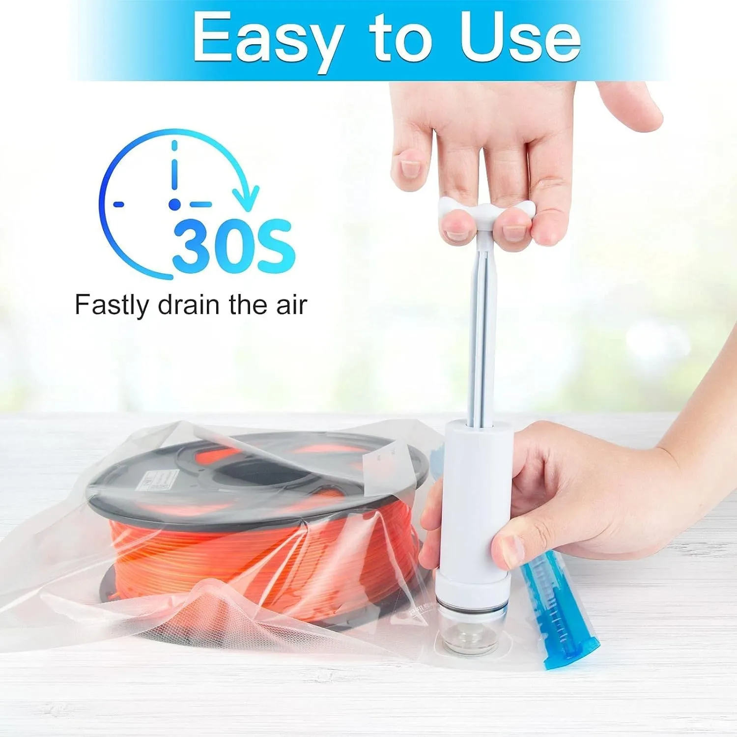 YOOPAI Filament Storage Bag Vacuum Kit-20Pack Cleaning Drying Sealed Bags for 3D Printer Filament with Desiccants/Humidity Indicator Cards/Hand Pump (Plastic 13.2 x 12.7inch)