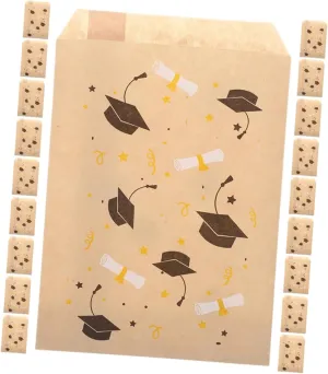 Zerodeko Decorative Paper Bags for Graduation 20pcs Party Bags Handles for Candy Biscuits