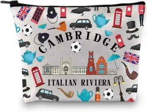 Zuo Bao Cambridge England Cosmetic Bag Cambridge University Gift London Travel Gift London Pride Gift London Lovers Gift (CAMBRIDGE)